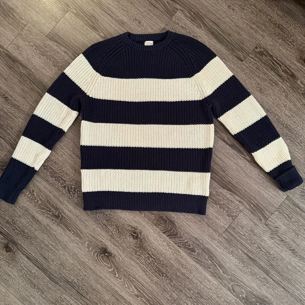 J. Crew Shaker Stitch Cotton Sweater